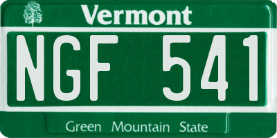 VT license plate NGF541