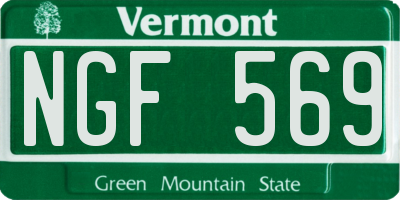 VT license plate NGF569