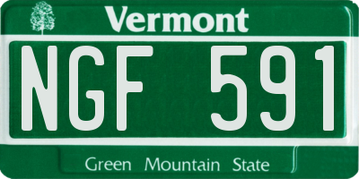 VT license plate NGF591