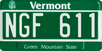 VT license plate NGF611