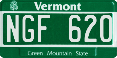 VT license plate NGF620