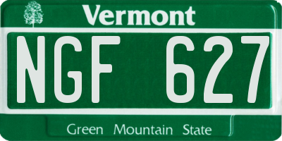 VT license plate NGF627