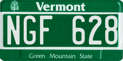 VT license plate NGF628