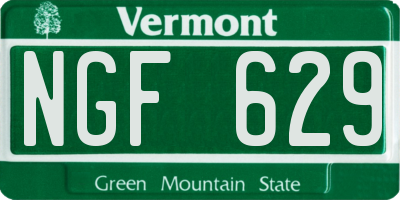 VT license plate NGF629