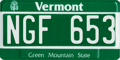 VT license plate NGF653