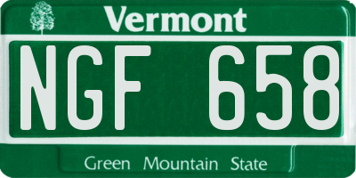 VT license plate NGF658