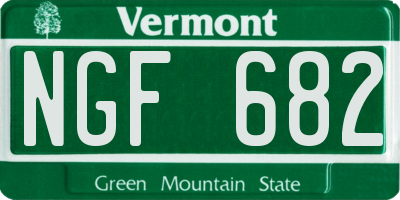 VT license plate NGF682