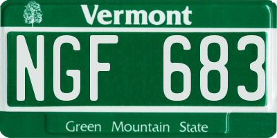 VT license plate NGF683