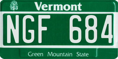 VT license plate NGF684