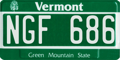 VT license plate NGF686