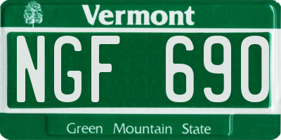 VT license plate NGF690