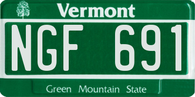 VT license plate NGF691