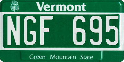VT license plate NGF695