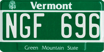 VT license plate NGF696