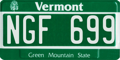 VT license plate NGF699