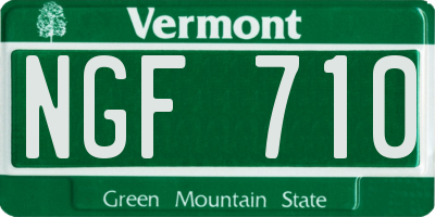 VT license plate NGF710