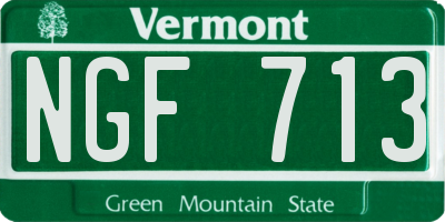 VT license plate NGF713