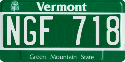 VT license plate NGF718