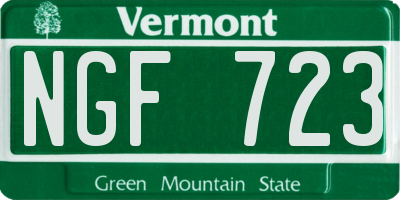 VT license plate NGF723