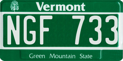 VT license plate NGF733