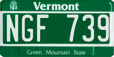 VT license plate NGF739