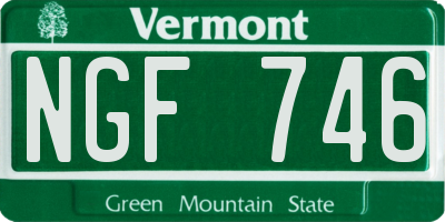 VT license plate NGF746