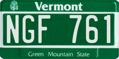 VT license plate NGF761