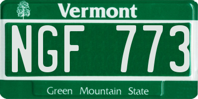 VT license plate NGF773