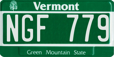 VT license plate NGF779