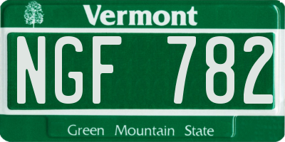 VT license plate NGF782