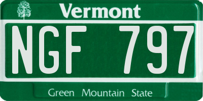 VT license plate NGF797