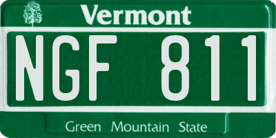 VT license plate NGF811