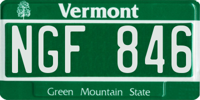VT license plate NGF846