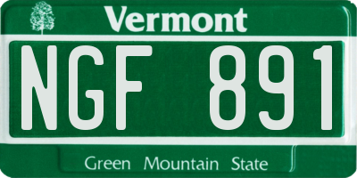 VT license plate NGF891