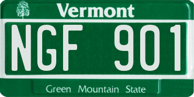 VT license plate NGF901