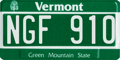 VT license plate NGF910