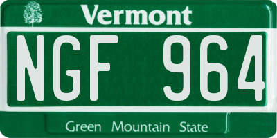 VT license plate NGF964
