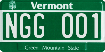 VT license plate NGG001