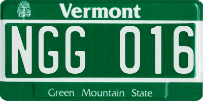 VT license plate NGG016