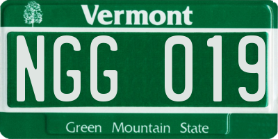 VT license plate NGG019
