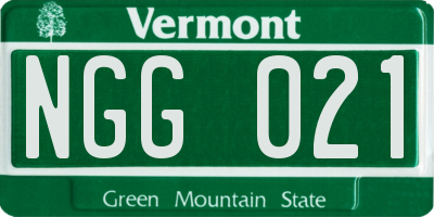 VT license plate NGG021