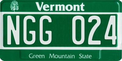 VT license plate NGG024