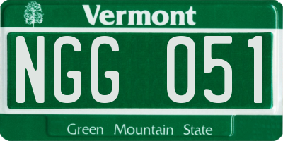 VT license plate NGG051