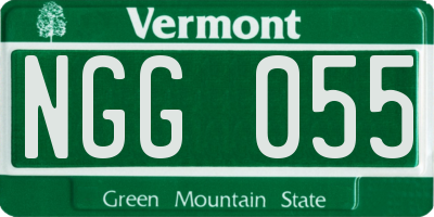 VT license plate NGG055