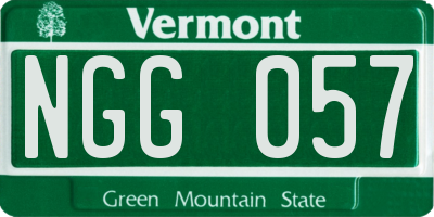 VT license plate NGG057
