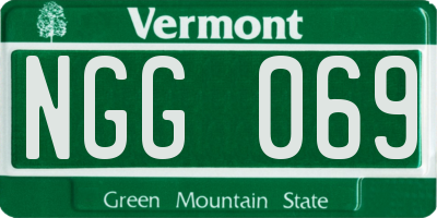 VT license plate NGG069
