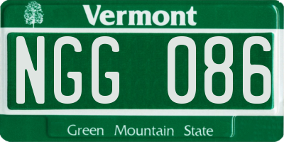 VT license plate NGG086