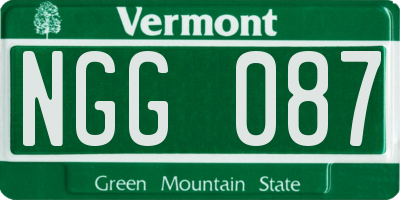VT license plate NGG087
