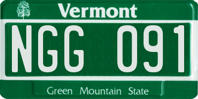 VT license plate NGG091