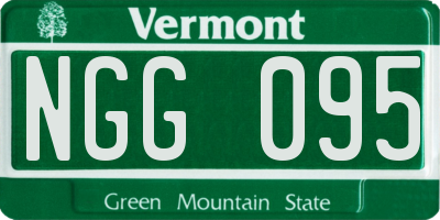 VT license plate NGG095